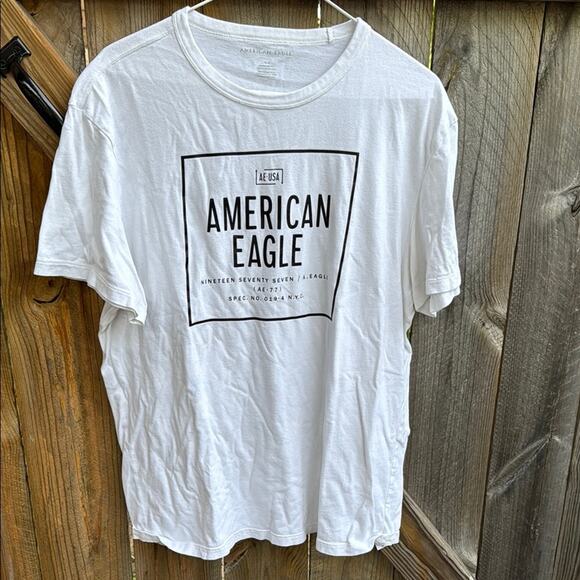 American Eagle Outfitters White Short Sleeve Tee Men's Large - Picture 1 of 5